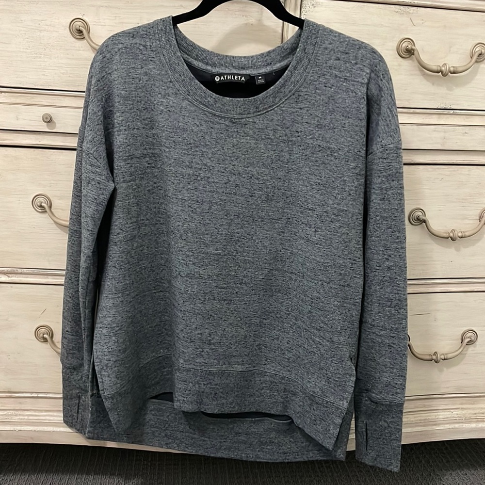 Grey Athleta Coaster Luxe Sweatshirt